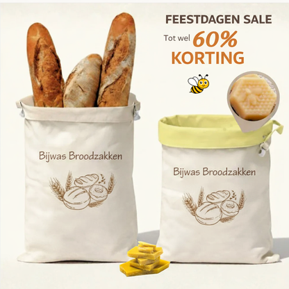 Premium 100% Katoen-Bijenwas Broodzakken