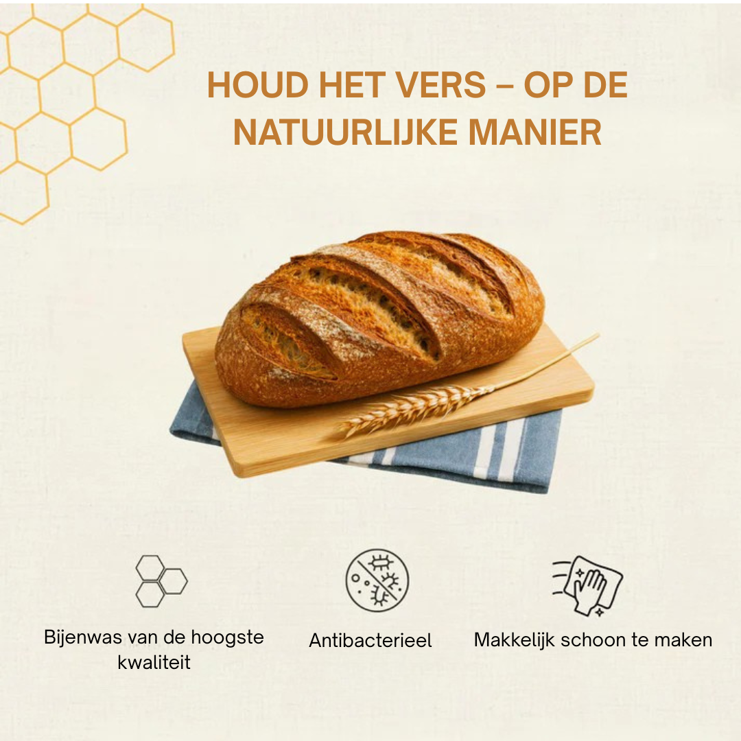Premium Bijenwas Broodzakken van 100% Katoen