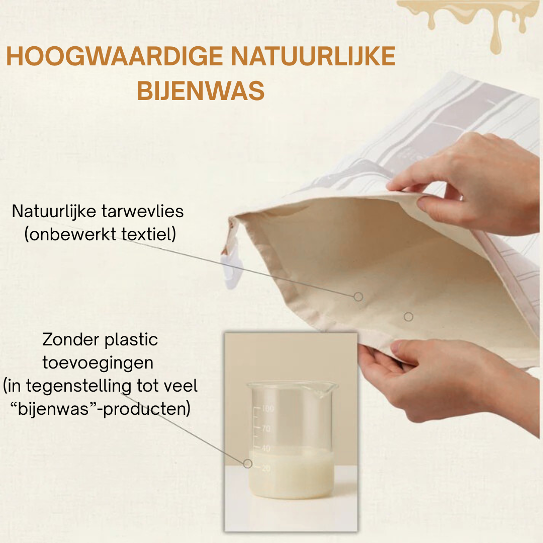 Premium Bijenwas Broodzakken van 100% Katoen