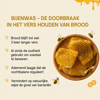 Premium Bijenwas Broodzakken van 100% Katoen