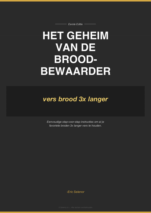 Het Geheim van de Broodbewaarder E-boek